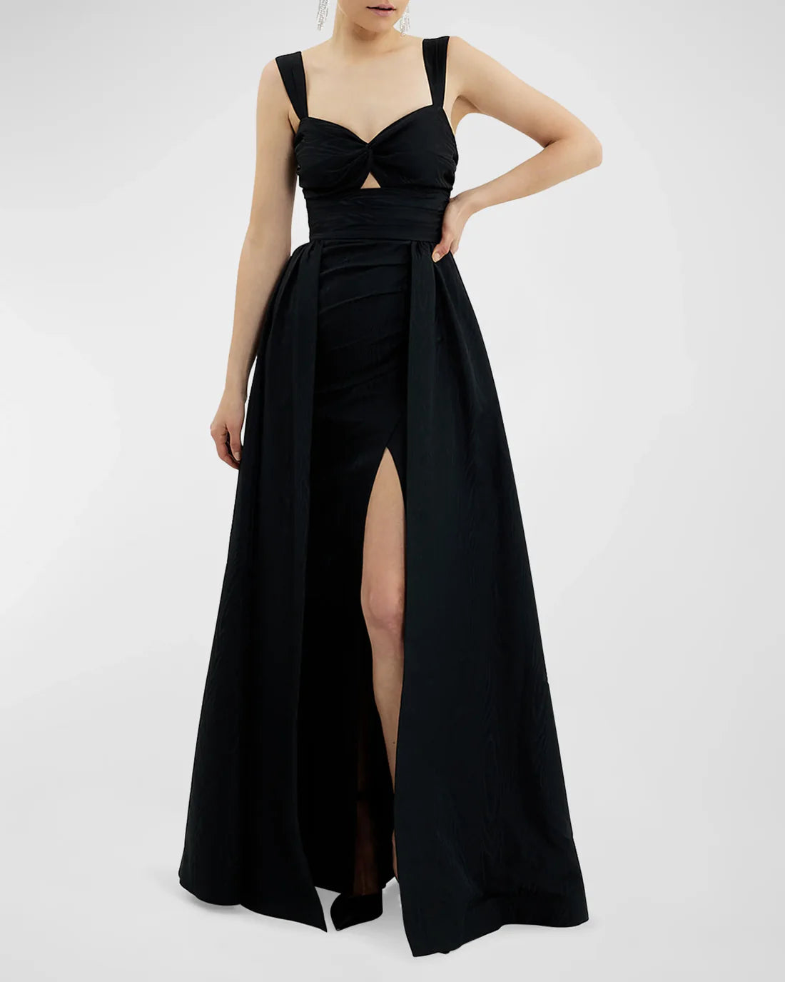 A noble off shoulder pleated hollow and ground length prom dress Evening Dress