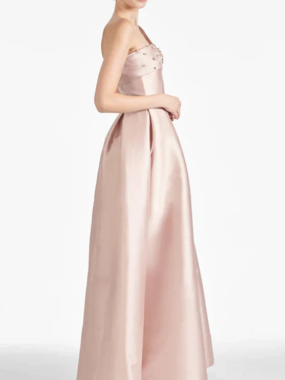 A Line/Princess One Shoulder to Floor Length mother of the bride dresses With Slit