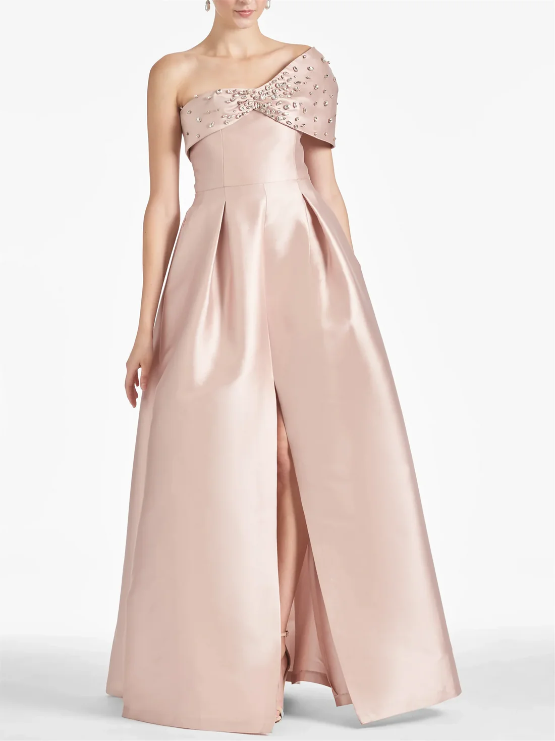 A Line/Princess One Shoulder to Floor Length mother of the bride dresses With Slit