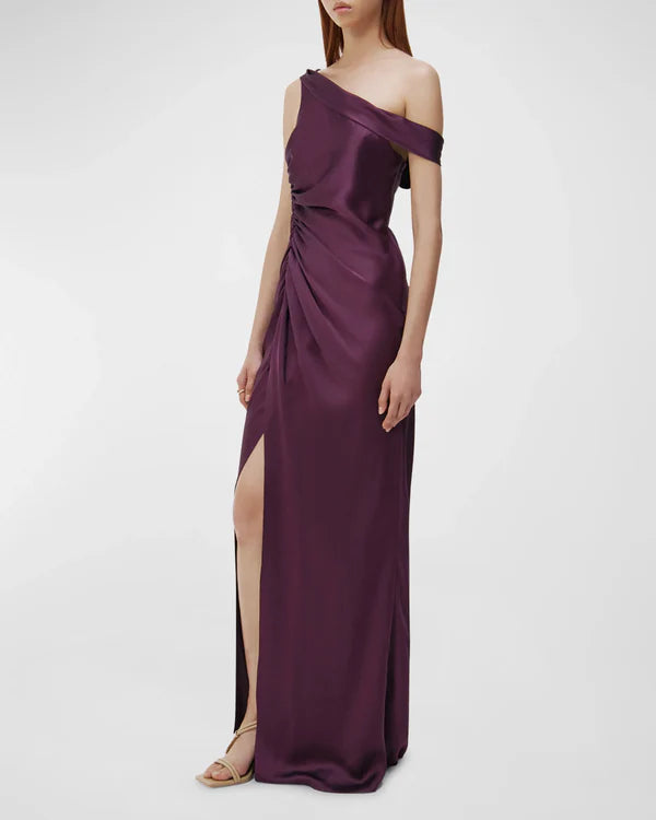 A noble one shoulder sleeveless off the shoulder and floor length prom dress Evening Dress