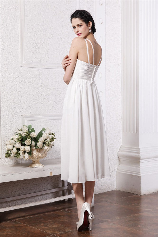 Sheath/Column V-neck Sleeveless Beading Applique Short Chiffon Bridesmaid Dresses