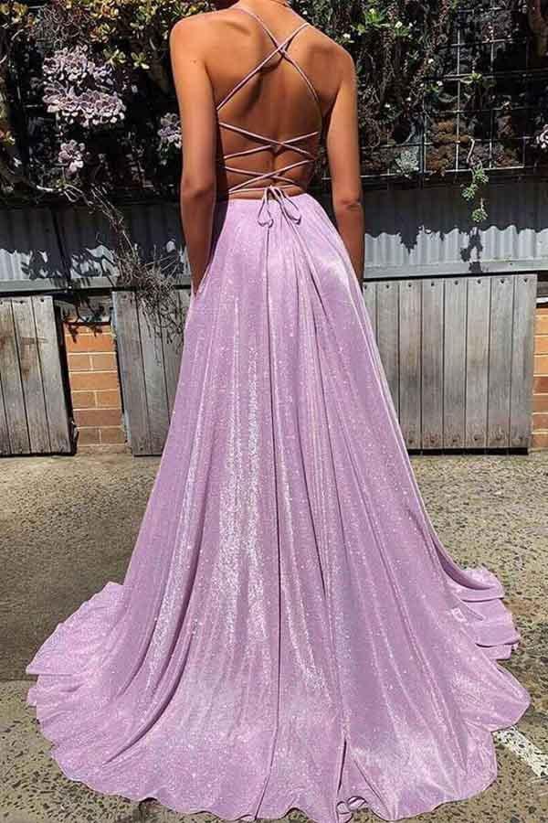 Deep V Neck Backless Sparkly Prom Dresses Sparkly Evening Dress Sexy