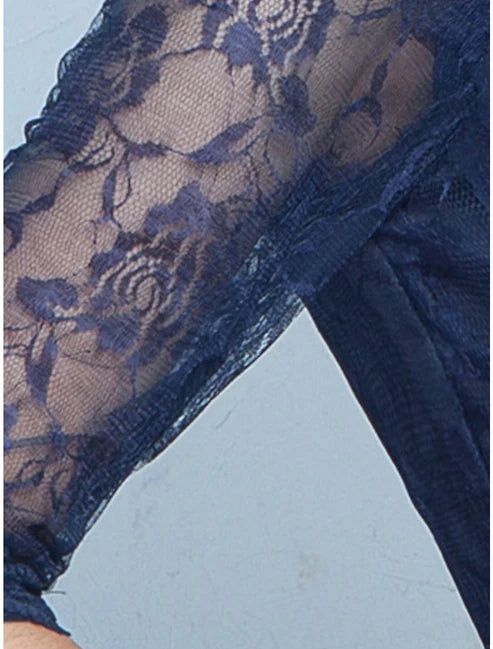 Party Dress Black Dress Lace Dress Cocktail Dress Midi Dress Black Champagne Red Half Sleeve Pure Color Lace Spring Fall Winter Crew Neck