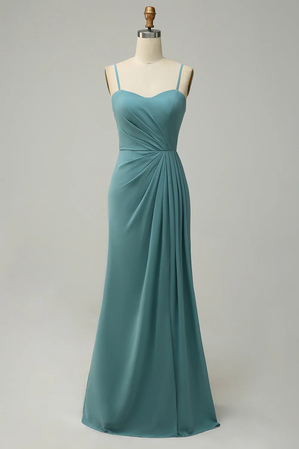 A Line Long Chiffon Long Bridesmaid Dress