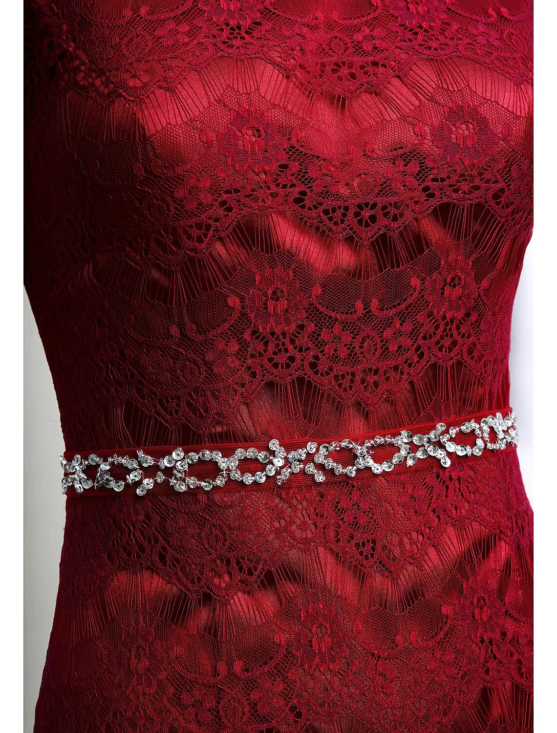 Mermaid / Trumpet Mother of the Bride Dress Jewel Neck Ankle Length Lace Tulle Sleeveless No with Lace Crystals