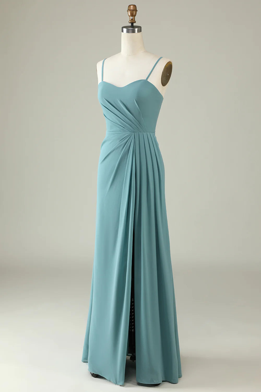 A Line Long Chiffon Long Bridesmaid Dress