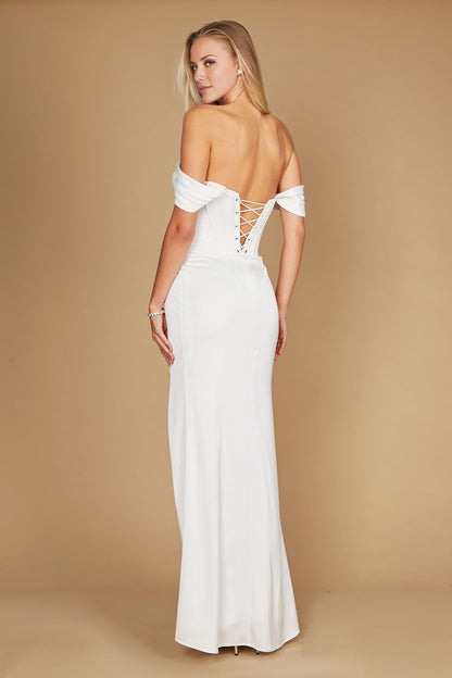 Women's Formal Dresses Elegant Long Prom Gowns Evening Dresses Floor Length Satin with Ruched Slit