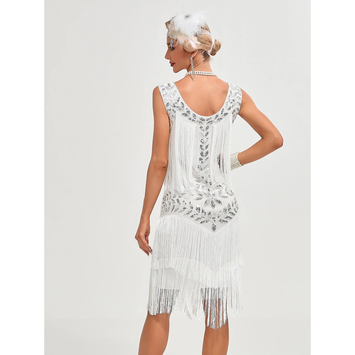 Roaring 20s 1920s Vacation Dress Cocktail Dress Flapper Dress Dress Masquerade The Great Gatsby Charleston Women's Sequins Tassel Fringe Cosplay Costume New Year Party / Evening Homecoming Prom Dress